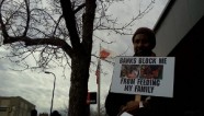 Somali man with sign